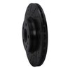 E-Line Drilled & Slotted Black Brake Rotor, Fits Select Audi/Porsche/Volkswagen, Position: Front Left - image 3