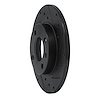 E-Line Drilled & Slotted Black Brake Rotor, 1973-2009 Audi/Porsche/Volkswagen, Position: Front Right