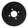 E-Line Drilled & Slotted Black Brake Rotor, 1980-2009 Audi/Porsche/Volkswagen, Position: Front Right - image 4