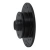 E-Line Drilled & Slotted Black Brake Rotor, 1985-2002 Audi/Porsche/Volkswagen, Position: Rear Right - image 3