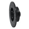 E-Line Drilled & Slotted Black Brake Rotor, 1985-2002 Audi/Porsche/Volkswagen, Position: Rear Right - image 4