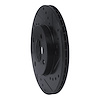 E-Line Drilled & Slotted Black Brake Rotor, 1986-2008 Audi/Porsche/Volkswagen, Position: Front Right