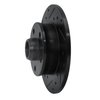 E-Line Drilled & Slotted Black Brake Rotor, 1992-1998 Audi/Porsche/Volkswagen, Position: Rear Left - image 3