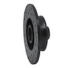 E-Line Drilled & Slotted Black Brake Rotor, 1992-1998 Audi/Porsche/Volkswagen, Position: Rear Right - image 1