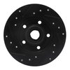 E-Line Drilled & Slotted Black Brake Rotor, 1992-1998 Audi/Porsche/Volkswagen, Position: Rear Right - image 2