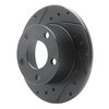 E-Line Drilled & Slotted Black Brake Rotor, 1992-2005 Audi/Porsche/Volkswagen, Position: Rear Left - image 2