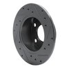 E-Line Drilled & Slotted Black Brake Rotor, 1992-2005 Audi/Porsche/Volkswagen, Position: Rear Left - image 4