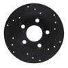 E-Line Drilled & Slotted Black Brake Rotor, 1996-2005 Audi/Porsche/Volkswagen, Position: Rear Left - image 3