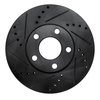 E-Line Drilled & Slotted Black Brake Rotor, 1998-1998 Audi/Porsche/Volkswagen, Position: Front Left - image 3