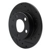E-Line Drilled & Slotted Black Brake Rotor, 1998-2020 Audi/Porsche/Volkswagen, Position: Rear Right - image 2