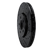 E-Line Drilled & Slotted Black Brake Rotor, 1998-2018 Audi/Porsche/Volkswagen, Position: Front Right - image 1