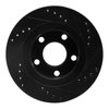 E-Line Drilled & Slotted Black Brake Rotor, 1999-2005 Audi/Porsche/Volkswagen, Position: Rear Left - image 4