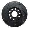 E-Line Drilled & Slotted Black Brake Rotor, 2005-2013 Audi/Porsche/Volkswagen, Position: Rear Right - image 4