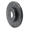 E-Line Drilled & Slotted Black Brake Rotor, Fits Select Audi/Porsche/Volkswagen, Position: Front Left - image 4