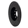 E-Line Drilled & Slotted Black Brake Rotor, Fits Select Audi/Porsche/Volkswagen, Position: Rear Right