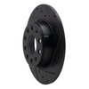 E-Line Drilled & Slotted Black Brake Rotor, Fits Select Audi/Porsche/Volkswagen, Position: Rear Right - image 2