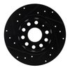 E-Line Drilled & Slotted Black Brake Rotor, Fits Select Audi/Porsche/Volkswagen, Position: Rear Right - image 3