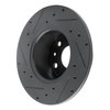 E-Line Drilled & Slotted Black Brake Rotor, 1972-1978 Audi/Porsche/Volkswagen, Position: Front Right - image 4