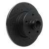 E-Line Drilled & Slotted Black Brake Rotor, 1979-1985 Audi/Porsche/Volkswagen, Position: Front Right - image 2