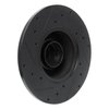E-Line Drilled & Slotted Black Brake Rotor, 1979-1985 Audi/Porsche/Volkswagen, Position: Front Right - image 4