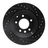 E-Line Drilled & Slotted Black Brake Rotor, 2003-2018 Audi/Porsche/Volkswagen, Position: Rear Left - image 4