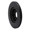 E-Line Drilled & Slotted Black Brake Rotor, Fits Select Audi/Porsche/Volkswagen, Position: Front Right - image 3