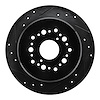 E-Line Drilled & Slotted Black Brake Rotor, 1990-1992 Lexus/Toyota/Scion, Position: Rear Left - image 1