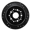 E-Line Drilled & Slotted Black Brake Rotor, 1990-1992 Lexus/Toyota/Scion, Position: Rear Right - image 1
