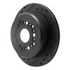 E-Line Drilled & Slotted Black Brake Rotor, 1992-1998 Lexus/Toyota/Scion, Position: Rear Left - image 2