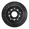E-Line Drilled & Slotted Black Brake Rotor, 1992-1998 Lexus/Toyota/Scion, Position: Rear Right - image 1
