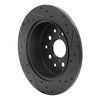 E-Line Drilled & Slotted Black Brake Rotor, 1998-2010 Lexus/Toyota/Scion, Position: Rear Left - image 2