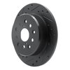E-Line Drilled & Slotted Black Brake Rotor, 1998-2010 Lexus/Toyota/Scion, Position: Rear Left - image 3