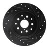 E-Line Drilled & Slotted Black Brake Rotor, 1998-2010 Lexus/Toyota/Scion, Position: Rear Left - image 4