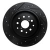 E-Line Drilled & Slotted Black Brake Rotor, 1998-2010 Lexus/Toyota/Scion, Position: Rear Right - image 4