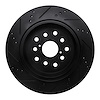 E-Line Drilled & Slotted Black Brake Rotor, 2001-2006 Lexus/Toyota/Scion, Position: Rear Right - image 1
