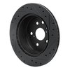 E-Line Drilled & Slotted Black Brake Rotor, 2006-2015 Lexus/Toyota/Scion, Position: Rear Left - image 2