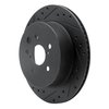E-Line Drilled & Slotted Black Brake Rotor, 2006-2015 Lexus/Toyota/Scion, Position: Rear Left - image 3