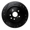 E-Line Drilled & Slotted Black Brake Rotor, 2006-2015 Lexus/Toyota/Scion, Position: Rear Right - image 4