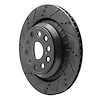 E-Line Drilled & Slotted Black Brake Rotor, 2007-2017 Lexus/Toyota/Scion, Position: Rear Left - image 1