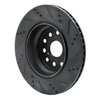 E-Line Drilled & Slotted Black Brake Rotor, 2007-2017 Lexus/Toyota/Scion, Position: Rear Left - image 2