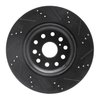 E-Line Drilled & Slotted Black Brake Rotor, 2007-2017 Lexus/Toyota/Scion, Position: Rear Left - image 4