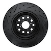E-Line Drilled & Slotted Black Brake Rotor, 2007-2017 Lexus/Toyota/Scion, Position: Rear Right - image 1