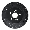 E-Line Drilled & Slotted Black Brake Rotor, 2011-2017 Lexus/Toyota/Scion, Position: Rear Right - image 1