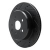 E-Line Drilled & Slotted Black Brake Rotor, 2013-2020 Lexus/Toyota/Scion, Position: Rear Left - image 2
