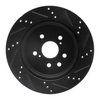 E-Line Drilled & Slotted Black Brake Rotor, 2013-2020 Lexus/Toyota/Scion, Position: Rear Left - image 3