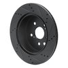 E-Line Drilled & Slotted Black Brake Rotor, 2013-2020 Lexus/Toyota/Scion, Position: Rear Left - image 4