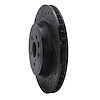 E-Line Drilled & Slotted Black Brake Rotor, Fits Select Lexus/Toyota/Scion, Position: Rear Left - image 1