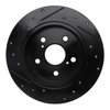 E-Line Drilled & Slotted Black Brake Rotor, Fits Select Lexus/Toyota/Scion, Position: Rear Right - image 4