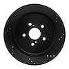 E-Line Drilled & Slotted Black Brake Rotor, Fits Select Lexus/Toyota/Scion, Position: Rear Right - image 1