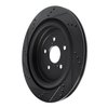 E-Line Drilled & Slotted Black Brake Rotor, Fits Select Lexus/Toyota/Scion, Position: Rear Right - image 4